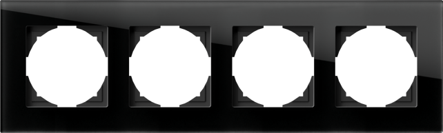 Logiq PRIME Ramă decorativă 4P, sticlă neagră