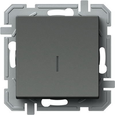 Întrerupător simplu cu indicator, antracit