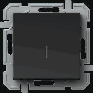 Întrerupător simplu cu indicator, negru