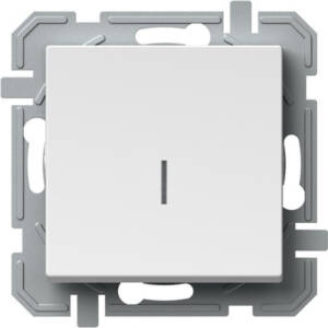 Întrerupător simplu cu indicator, alb polar