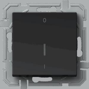 Intrerupator bipolar cu indicator LED 16AX 250V~ IN 03, negru