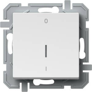 Intrerupator bipolar cu indicator LED 16AX 250V~ IN 03, alb polar