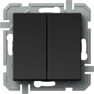 Intrerupator dublu 10AX 250V~, negru