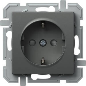 Priză simplă SCHUKO 2P+E 16A 250V~, antracit