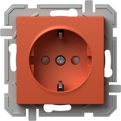 Priză simplă SCHUKO 2P+E 16A 250V~, portocaliu