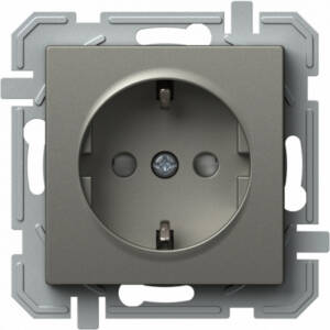 Priză simplă SCHUKO 2P+E 16A 250V~, titan