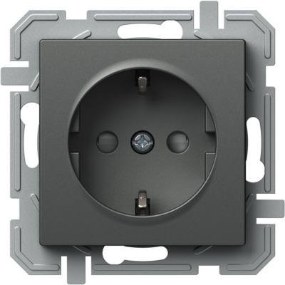 Priză SCHUKO 2P+E 16A 250V~, plug-in, antracit