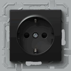 Priză SCHUKO 2P+E 16A 250V~, plug-in, negru