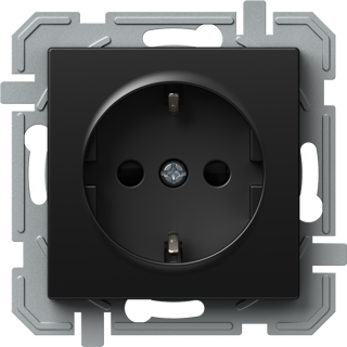 Priză SCHUKO 2P+E 16A 250V~, plug-in, negru