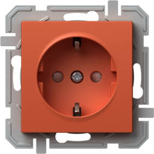 Priză SCHUKO 2P+E 16A 250V~, plug-in, portocaliu