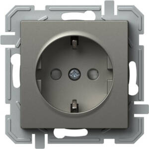 Priză SCHUKO 2P+E 16A 250V~, plug-in, titan